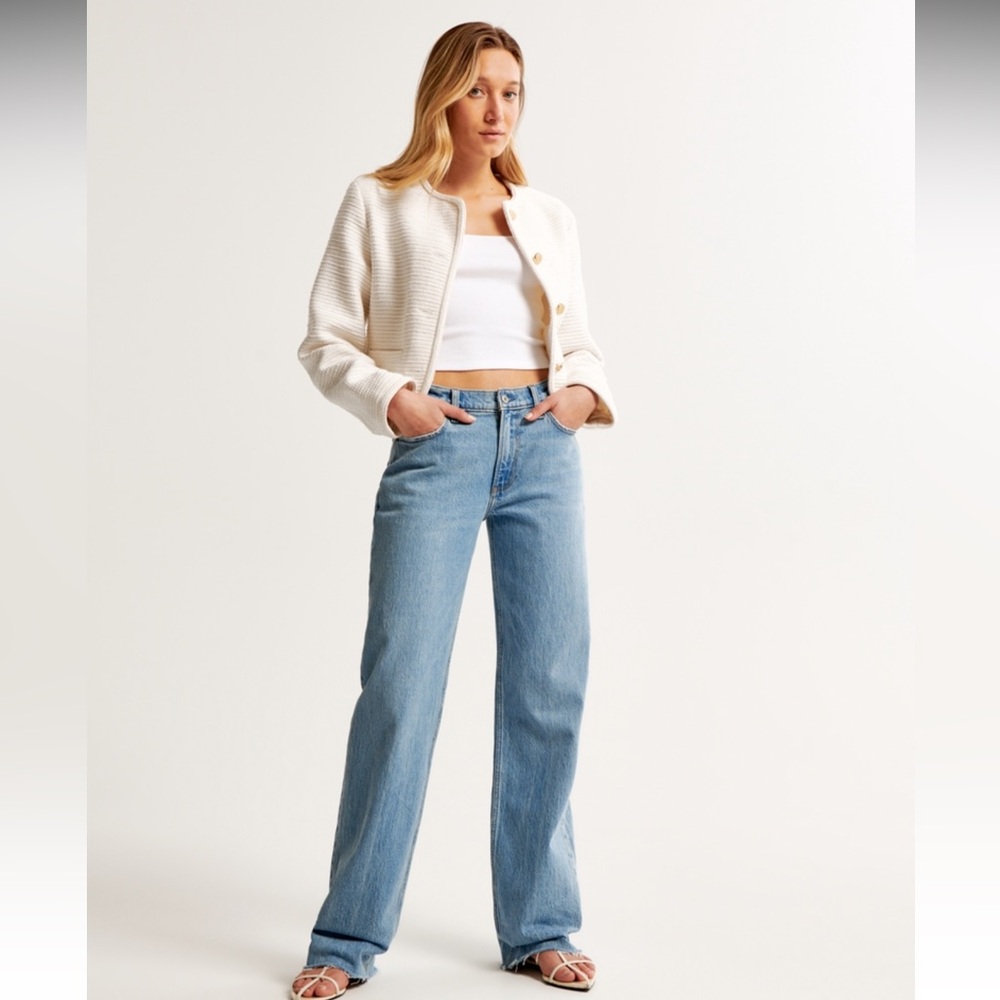 Abercrombie & Fitch Light Blue 90s Baggy Jean low rise